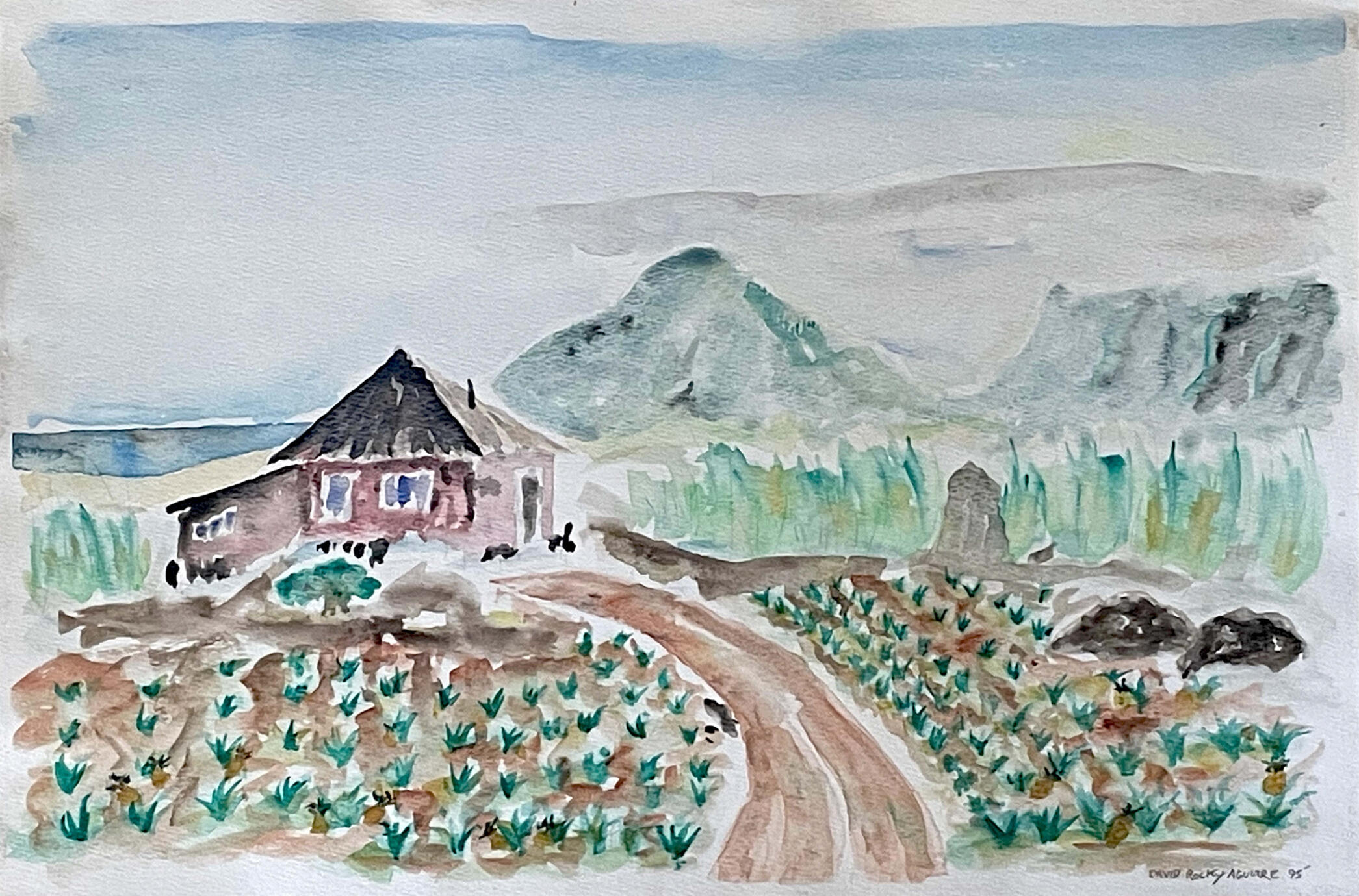 Hawaiian Farm 1995 Original on heavy paper